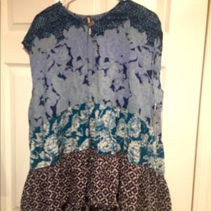 Free people printed tunic, size medium